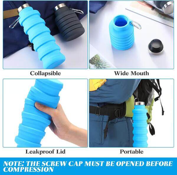 🏆Hot Sale🔥🔥Silicone foldable water bottle – Ideal for sports, travel & outdoor – Reusable & BPA-free