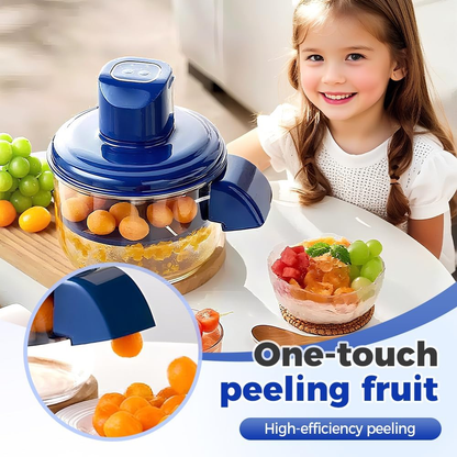 Electric Grape Peeling Machine, 2025 New Automatic Small Fruit Garlic Peeler Machine, Portable USB Charging Rechargeable Fruit Peeling Machine, Plum Tomato Cherry Garlics Skin Remover Tool