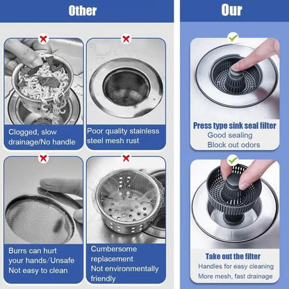 🎁Hot Sale Promotion buy one get one free🔥New Upgraded Sink Bounce Core Drain Strainer