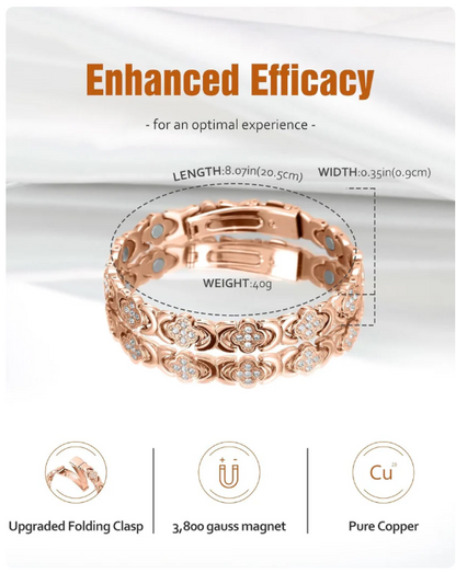 Diystar Copper Bracelets for Women. Pure Copper Magnetic Bracelet with 38oo Gauss Effective Magnets